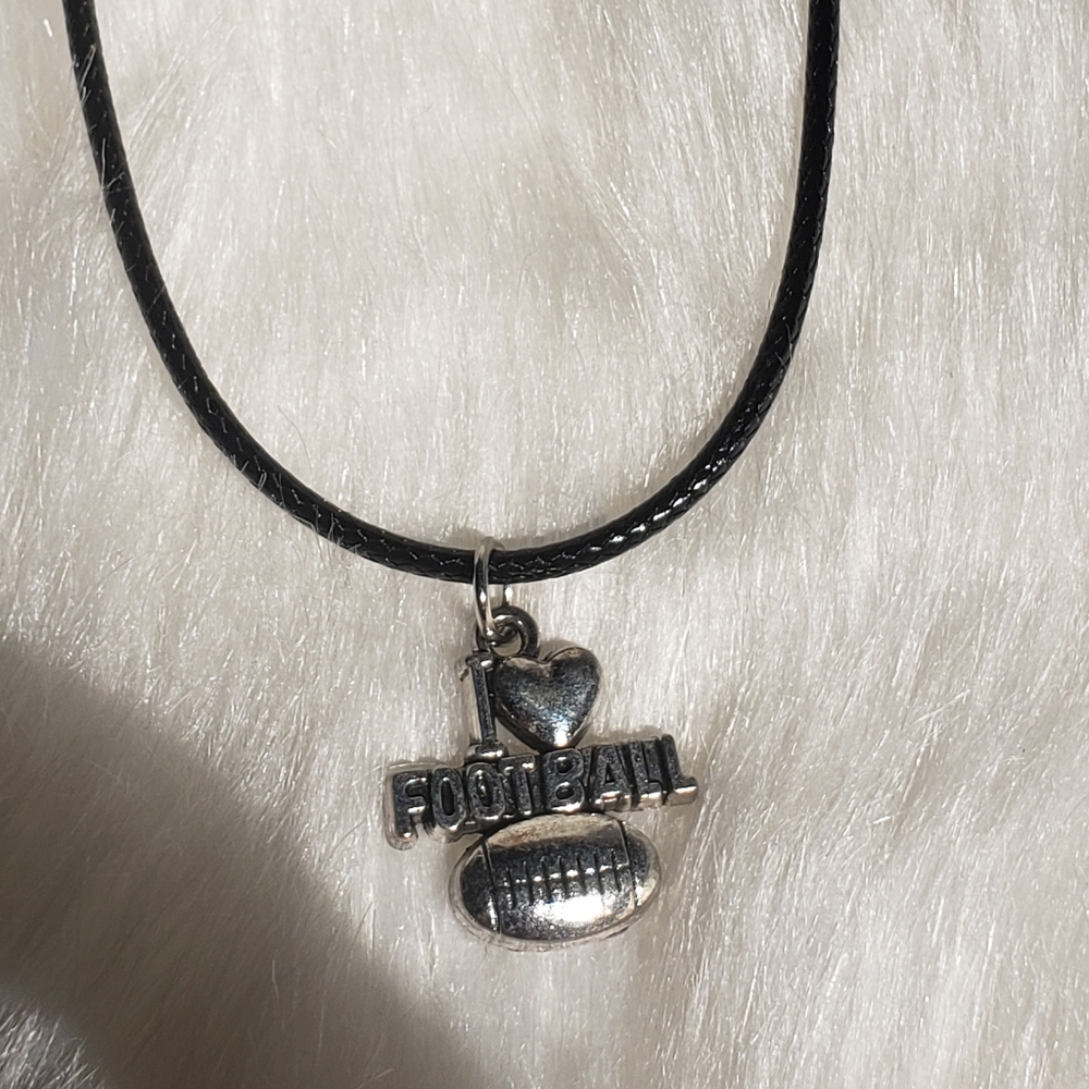 I Love Football Necklace